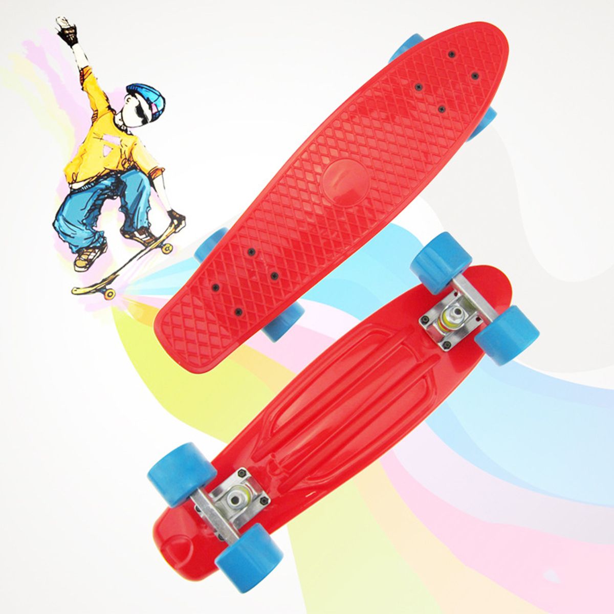 22'' Skateboard For Kids Boys Girls Youths Beginners Starter