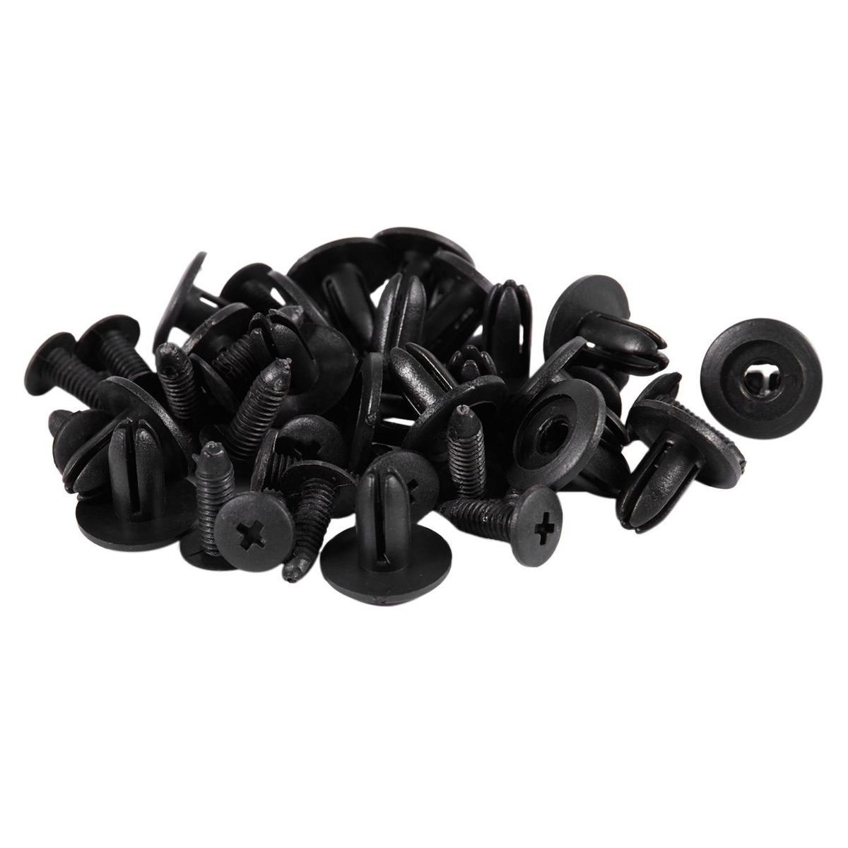 Car Bumper Fender 6mm Hole Black Plastic Rivets Fasteners