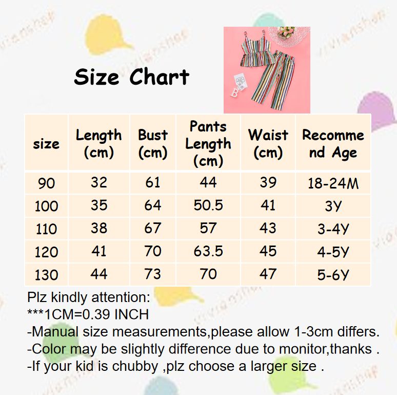 Baby Girl Summer Outfit Set Multicolor Striped Partywear