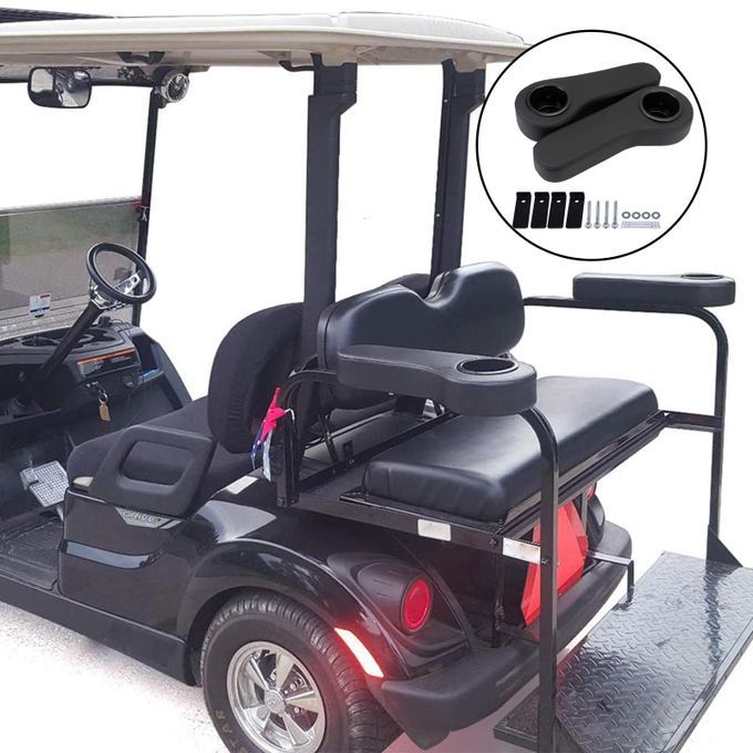 2pcs Golf Cart Arm Cushion W/Cup Holder For EzGo  Car Black