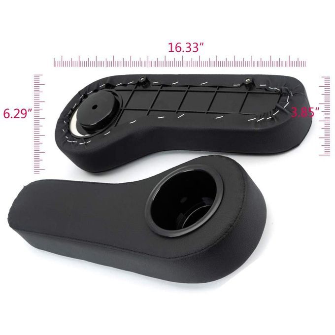 2pcs Golf Cart Arm Cushion W/Cup Holder For EzGo  Car Black