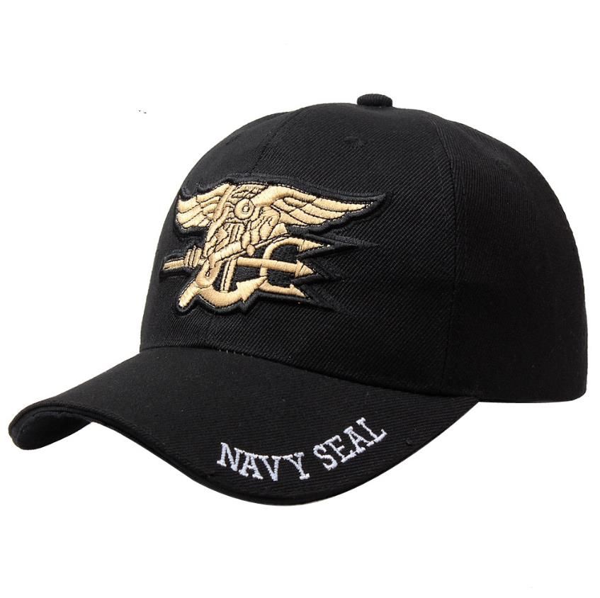 High Quality Mens US NAVY Baseball Cap Navy Seals Cap Tactical  Cap Trucker  Hat For Adult-black