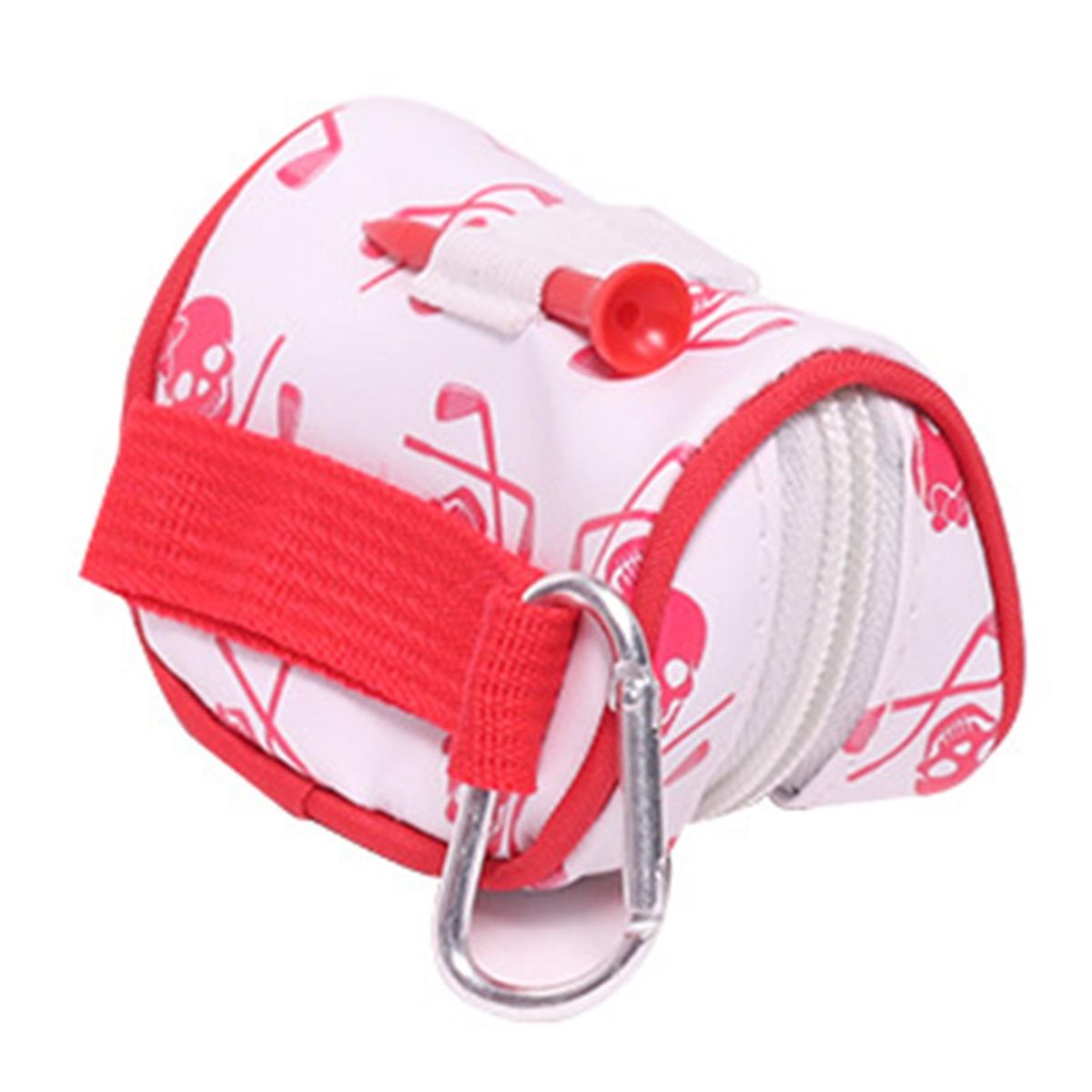Golf Waist Bag Lightweight Golf Ball Pocket Red