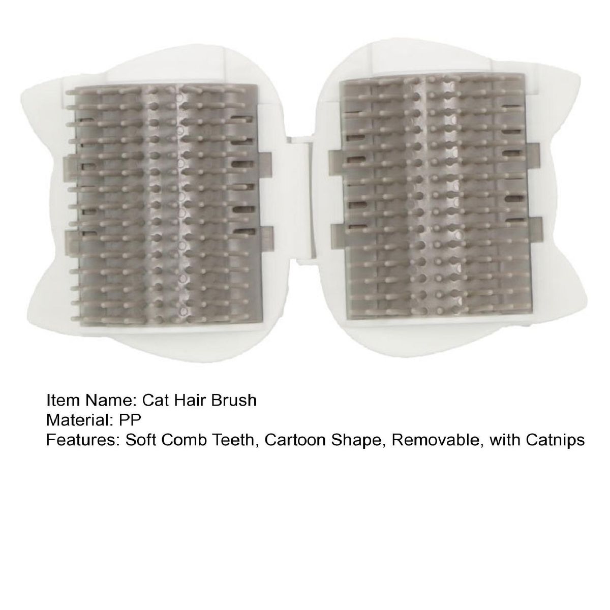 1 Set Cat Brush Wall Corner Pet Kitten Cat Self Groomer Comb Grey