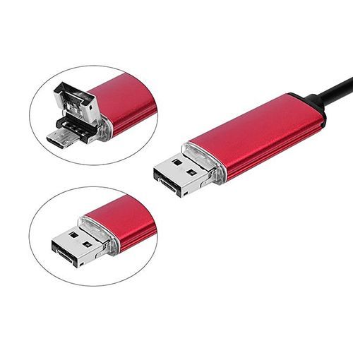 10M 7MM 2-in-1 USB Micro Connector Waterproof 6 LEDs Endoscope Borescope Inspection Wire Camera Support Win XP / 7 / 8 Vista Android Phones By HT