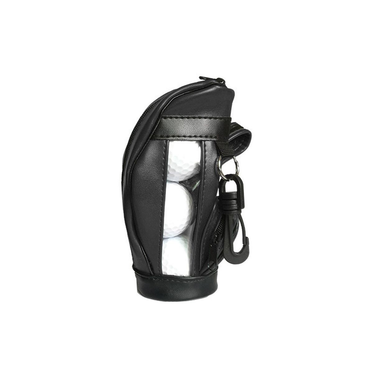 1 Set Golf Ball Carry Bag Golf Ball Waist Bag Holder Storage Pouch Black