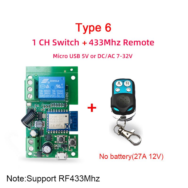 1CH Tuya Smart Wifi Gate Garage Door Self Lock Switch,DC