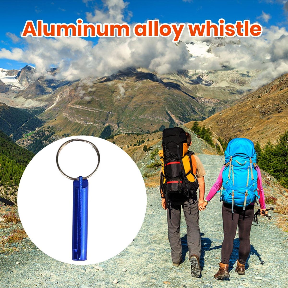 3Pcs Multifunctional Whistles Keychain Whistles Dark Blue