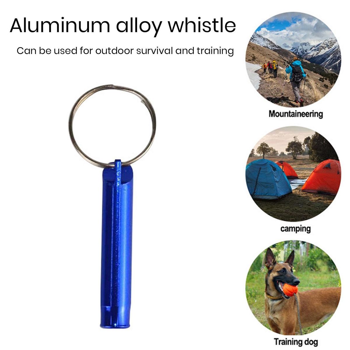 3Pcs Multifunctional Whistles Keychain Whistles Dark Blue