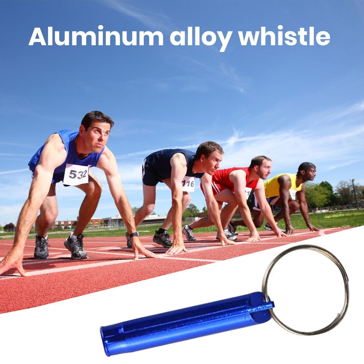 3Pcs Multifunctional Whistles Keychain Whistles Dark Blue