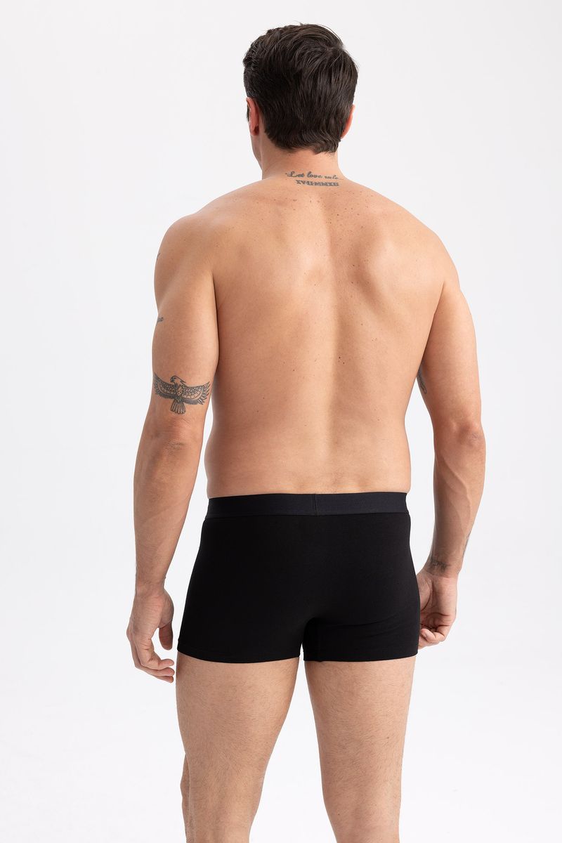 3 Piece Man Casual Regular Fit Knitted Boxer - Black