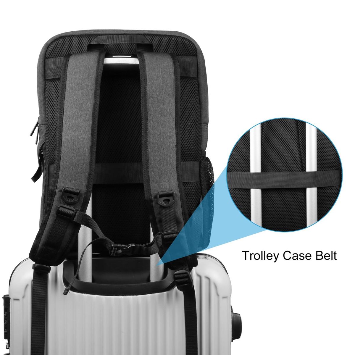 PULUZ PU5017B Portable Camera Backpack Camera Bag Dual Shoulder Straps Large Capacity Camera Case with Laptop Compartment Tripod Holder for Women Men Photographer