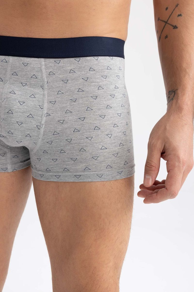 3 Piece Man Casual Regular Fit Knitted Boxer - Grey