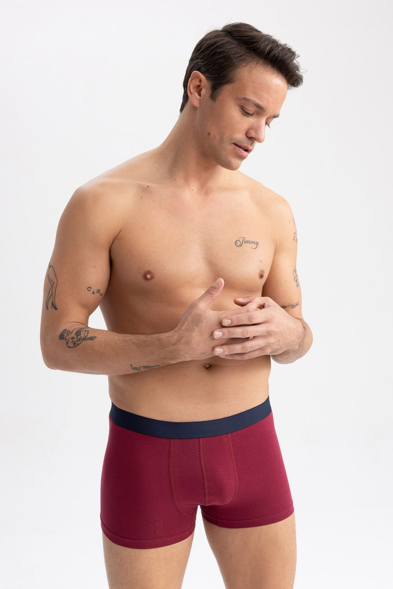 3 Piece Man Casual Regular Fit Knitted Boxer - Grey