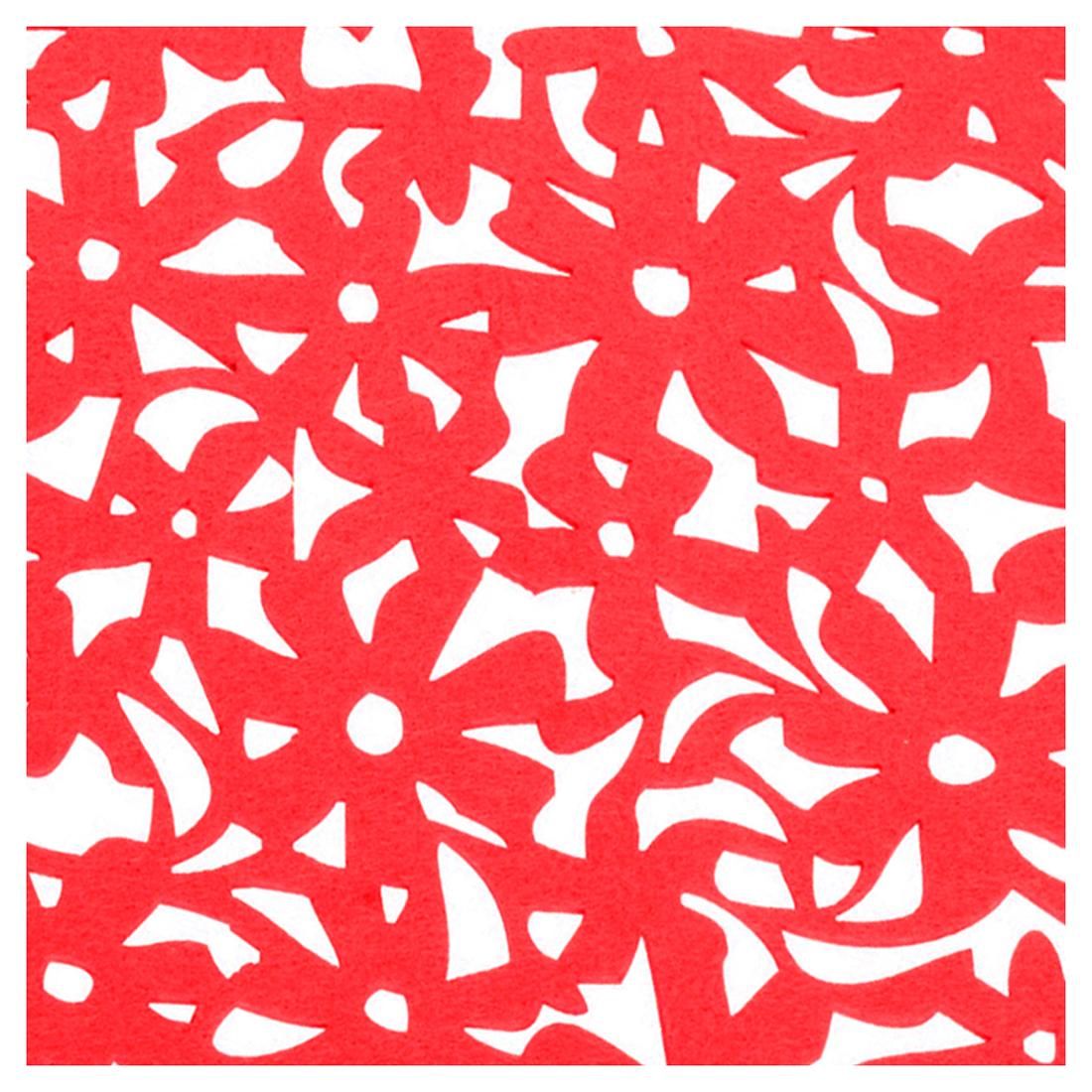 Round Placemats Kitchen Dinner Table Cup Mats Cushion Red