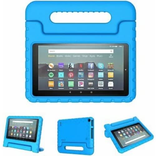 Kids Stand Case Cover For Amazon Kindle Fire 7 / Fire Hd 8 Tablet Shockproof - Blue