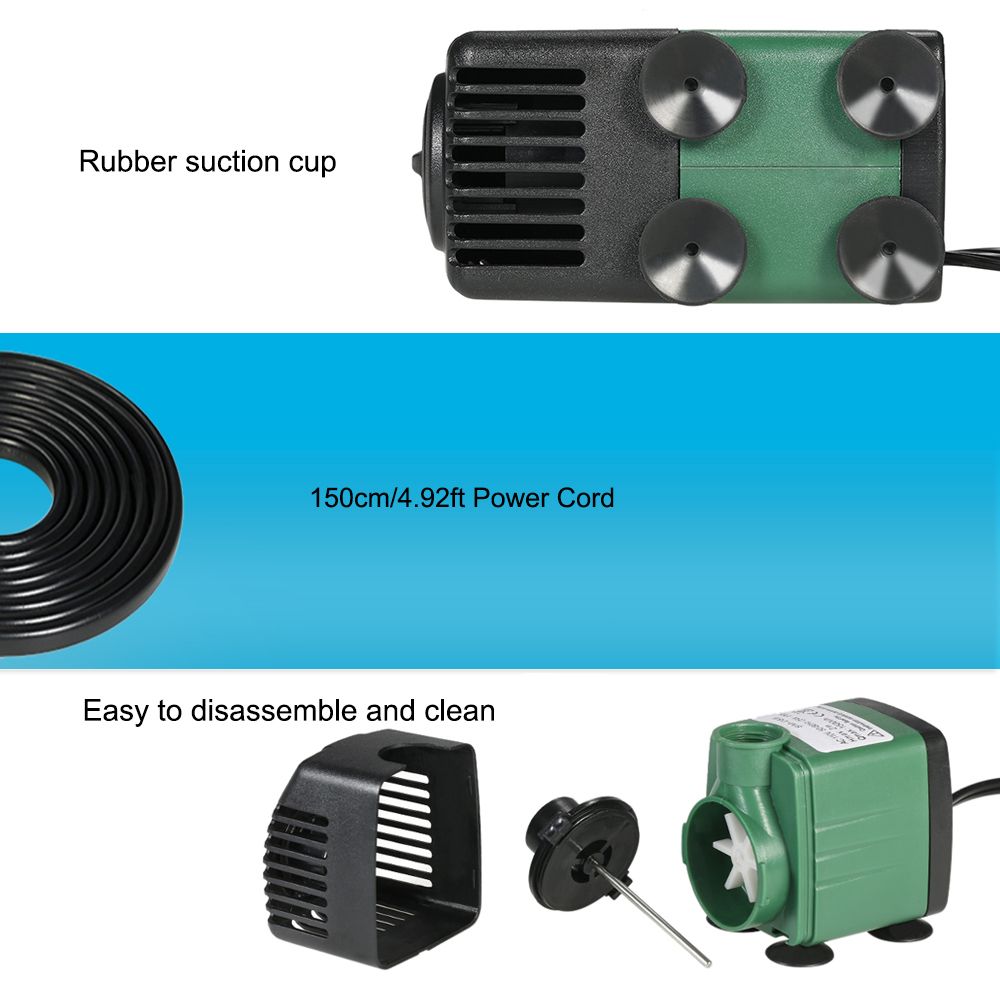 1500L/H 25W Submersible Water Pump For Aquarium Tabletop