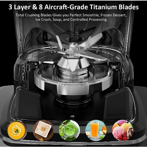 Homgeek - High Speed Professional Blender- Led Display - 2000W - 2L