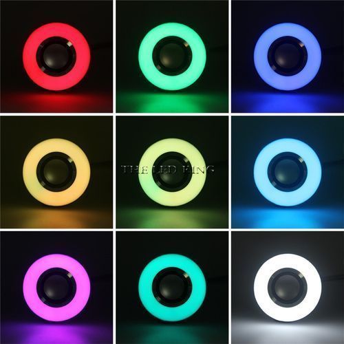 E27 12W Wireless Bluetooth Speaker Music Playing RGB LED