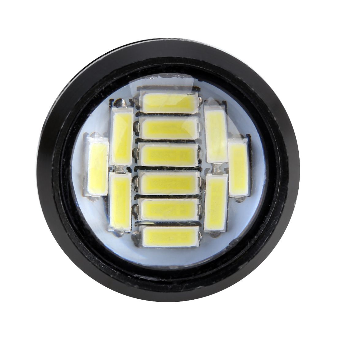 2 PCS 2W Car Auto Eagle Eyes Fog Light Turn Light With 12 SMD-4014 LED Lamps, DC 12V Cable Length: 55cm(White Light)