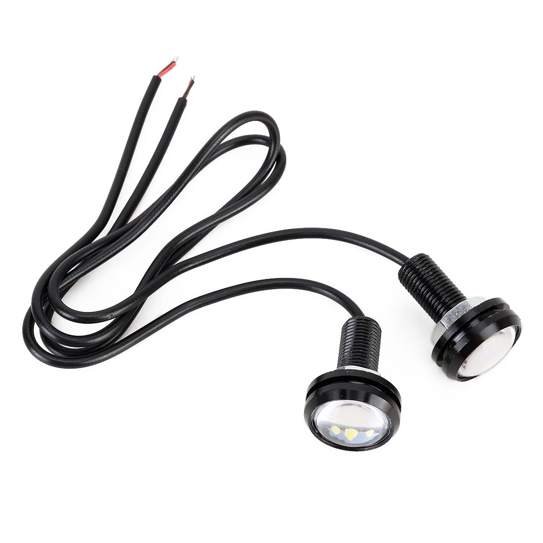2 PCS 2W Car Auto Eagle Eyes Fog Light Turn Light With 12 SMD-4014 LED Lamps, DC 12V Cable Length: 55cm(White Light)
