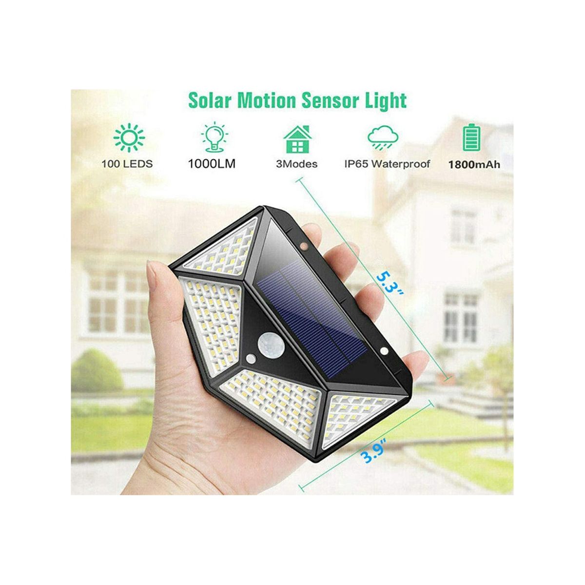 Solar Lights Outdoor 6 Pack, 100LED/3 Modes 270° Lighting