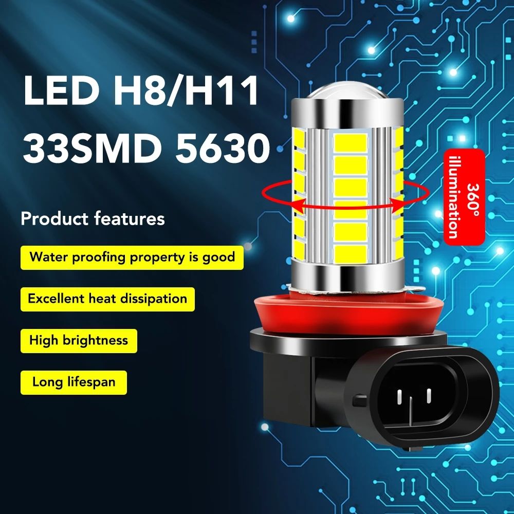 2Pcs H8 H11 Car Led Fog Lights Bulb For BMW 1 3 5 6 7 SERIES E90 E92 E93
