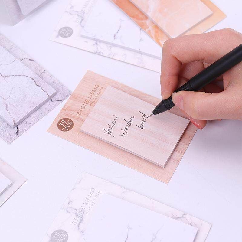 6 Pcs Creative Marbled Memo Pad Sticky Notes Memo Notebook Stationery Note Paper Stickers Office School Supplies JC06