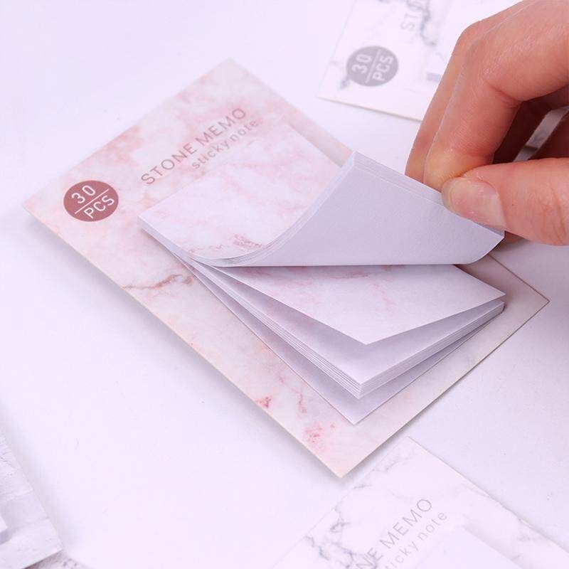 6 Pcs Creative Marbled Memo Pad Sticky Notes Memo Notebook Stationery Note Paper Stickers Office School Supplies JC06