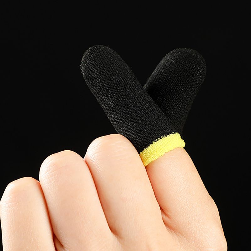 18-Pin Carbon Fiber Finger Sleeves Black & Yellow(12