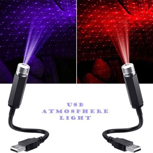 LED Car Roof Star Night Light Projector Atmosphere Galaxy Lamp USB Decorative Lamp Interior