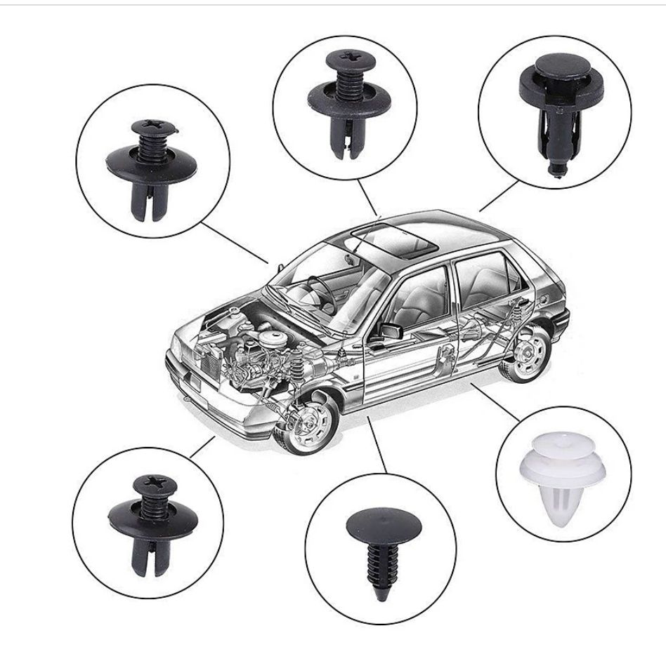 6 Size 100pcs Auto Fastener Car Clips Fastener Kit