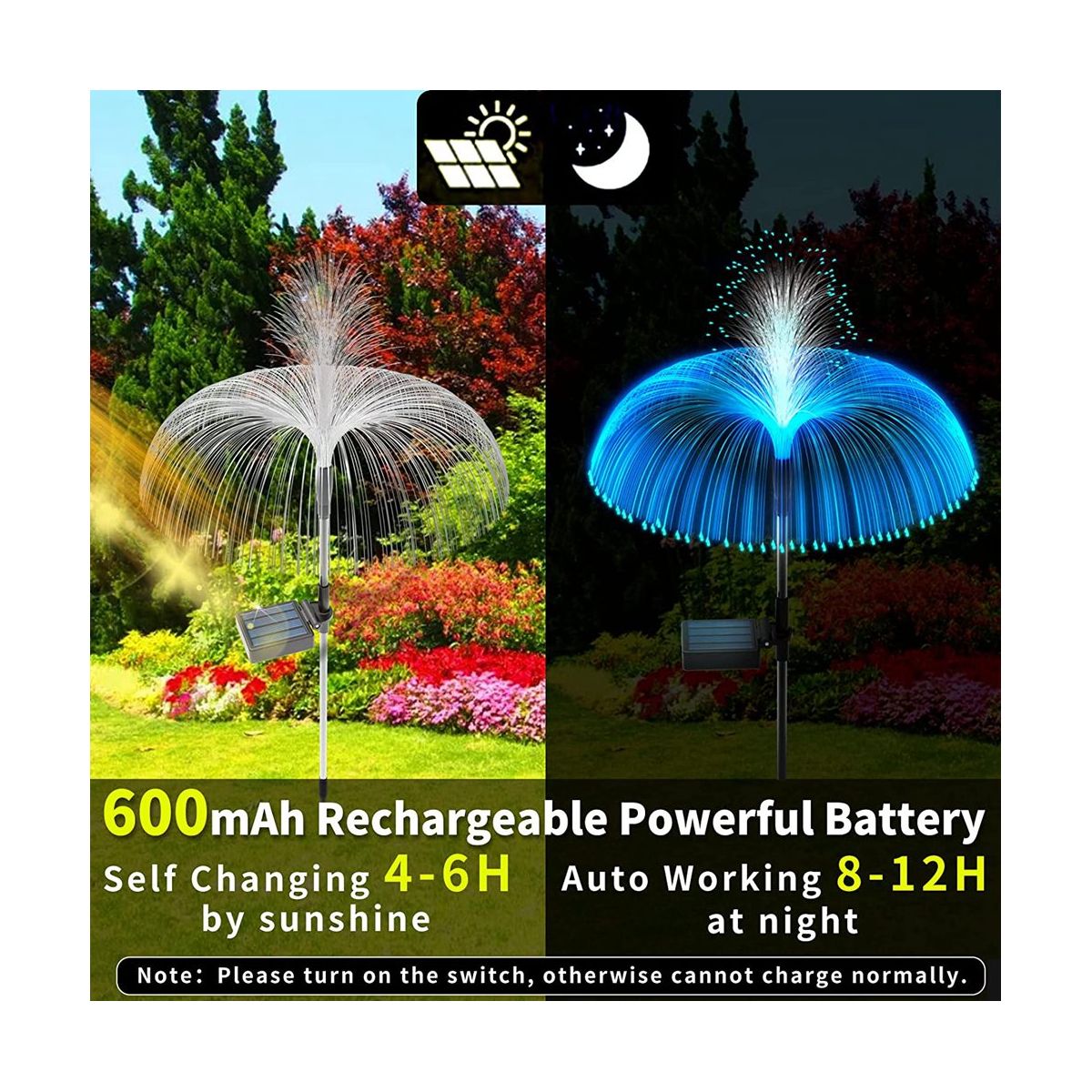 Solar Garden Lights Outdoor Decorative Waterproof, Solar
