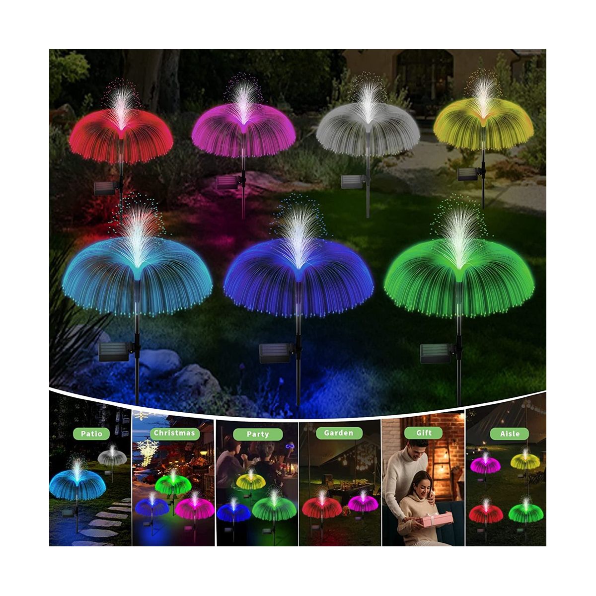Solar Garden Lights Outdoor Decorative Waterproof, Solar