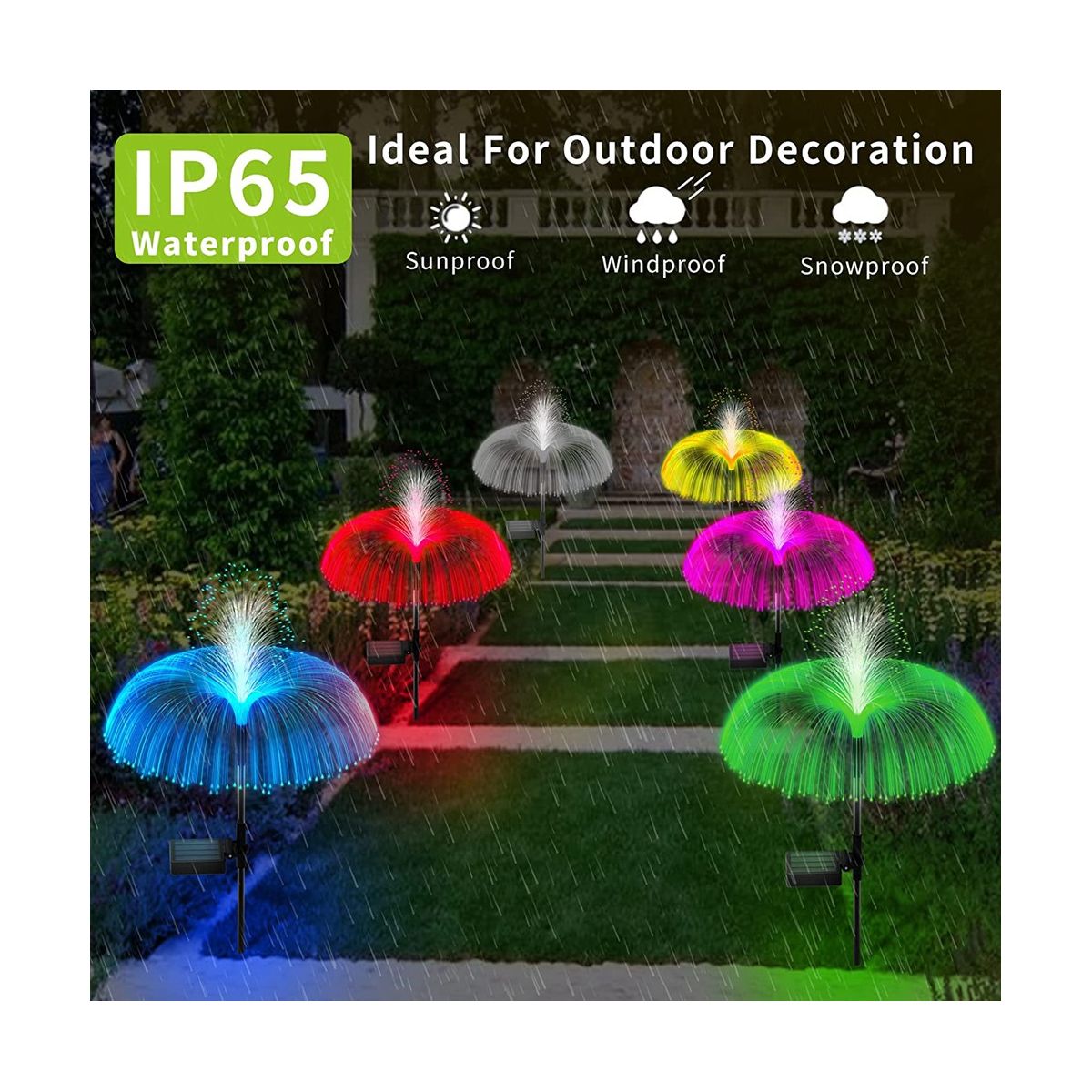 Solar Garden Lights Outdoor Decorative Waterproof, Solar