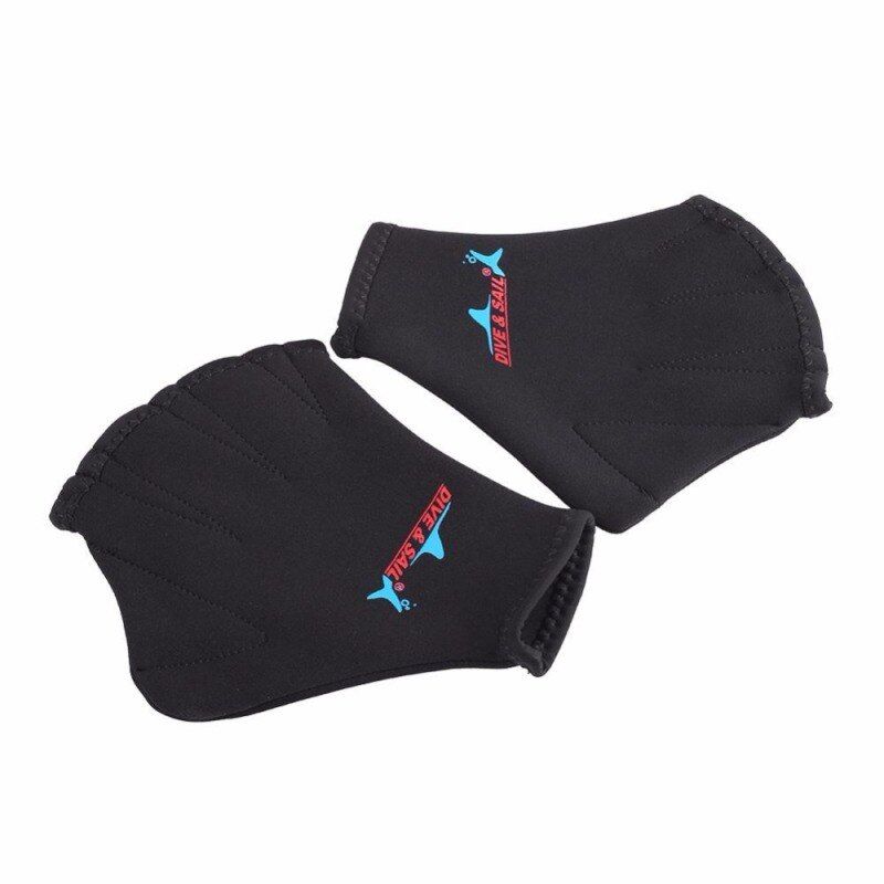 Swimming Webbed Gloves Diving Training Hand Flippers Swim