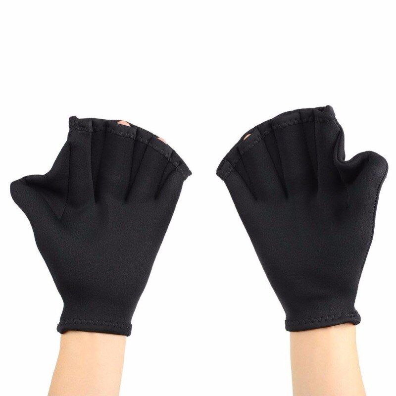 Swimming Webbed Gloves Diving Training Hand Flippers Swim