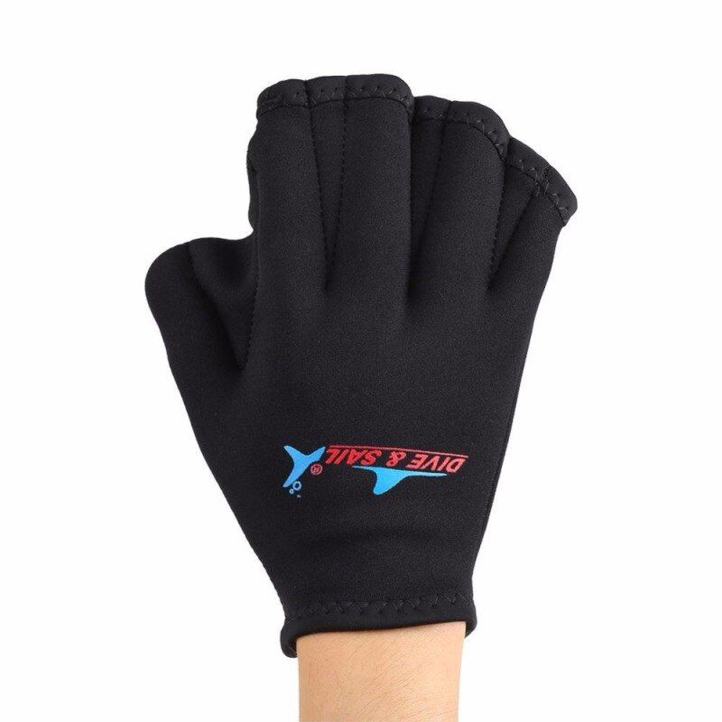Swimming Webbed Gloves Diving Training Hand Flippers Swim