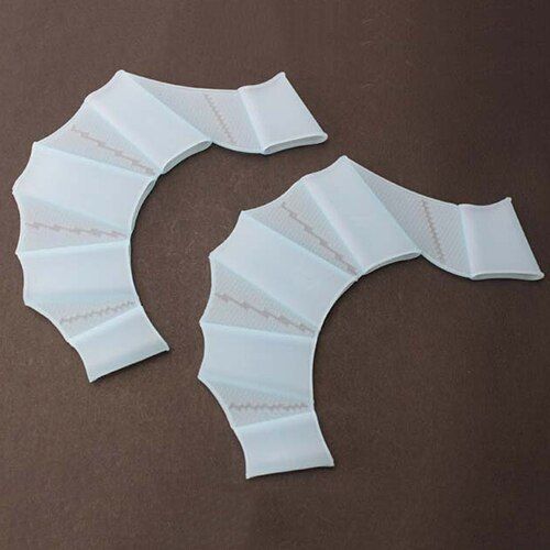 Swimming Finger Webbed Gloves Silicone Flippers Fins Paddle