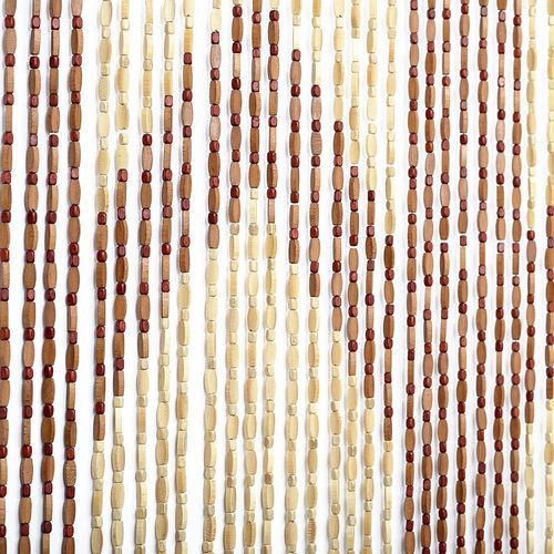 FlavorThings 52 Strands 36" X 79" Wood And Bamboo Beaded