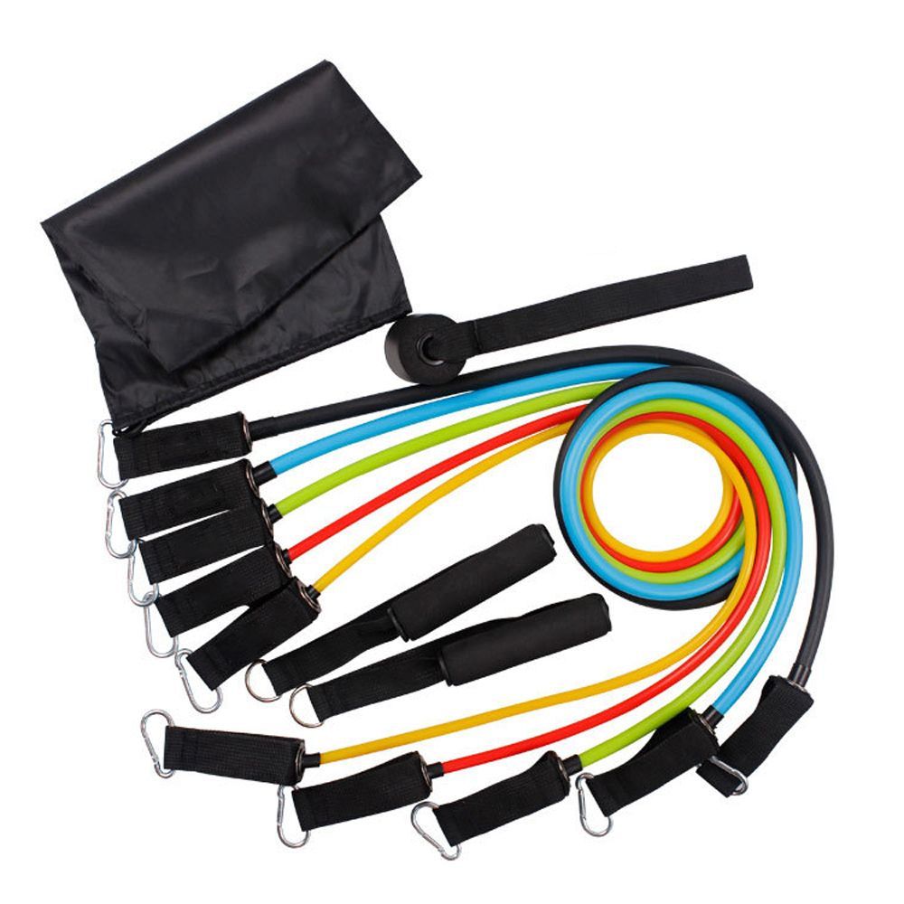 11pcs Fitness Puller Set Resistance Belt Kit Multifunctional