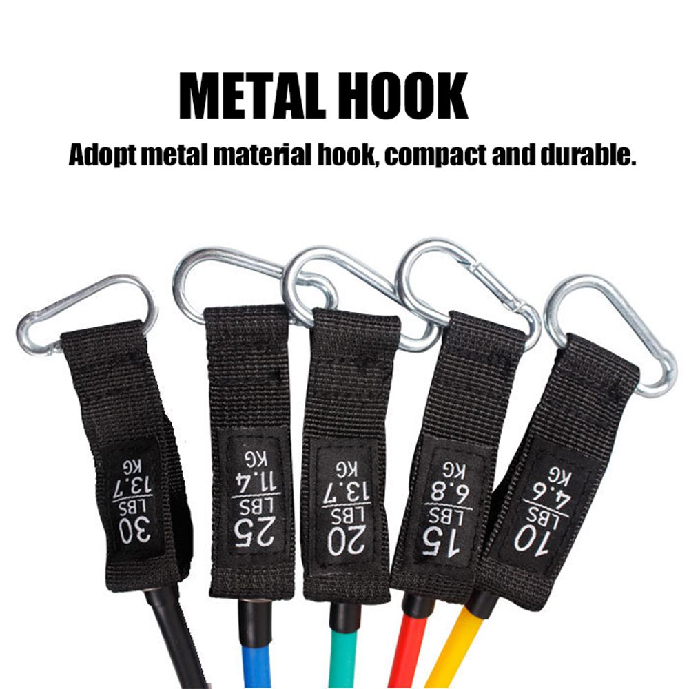 11pcs Fitness Puller Set Resistance Belt Kit Multifunctional