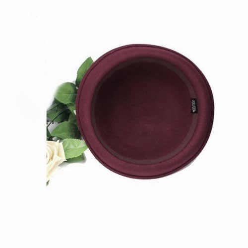 Roll Up Brim Fedora Hat - Deep Brown
