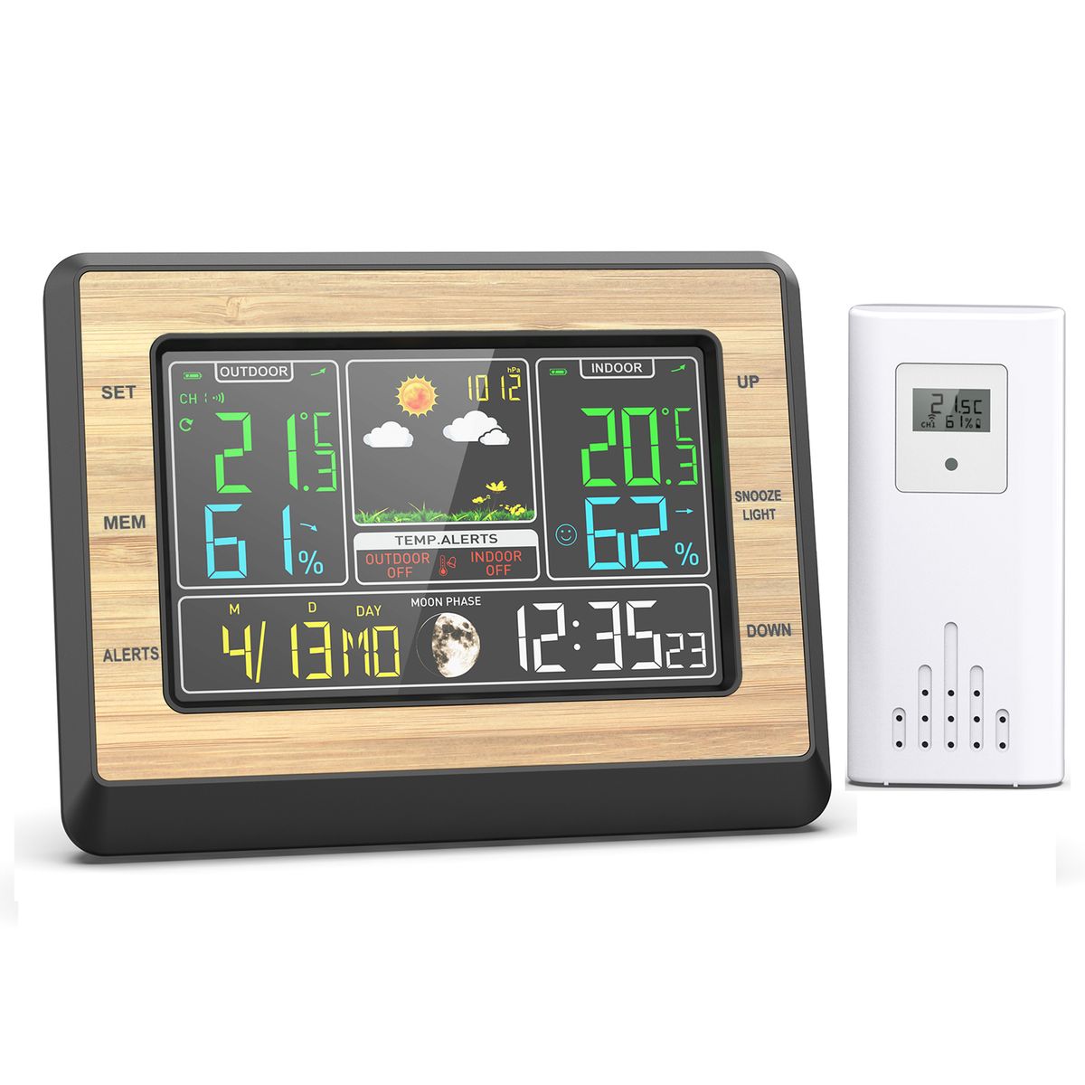 Wireless Weather Station Indoor Outdoor Thermometer 6 Inch