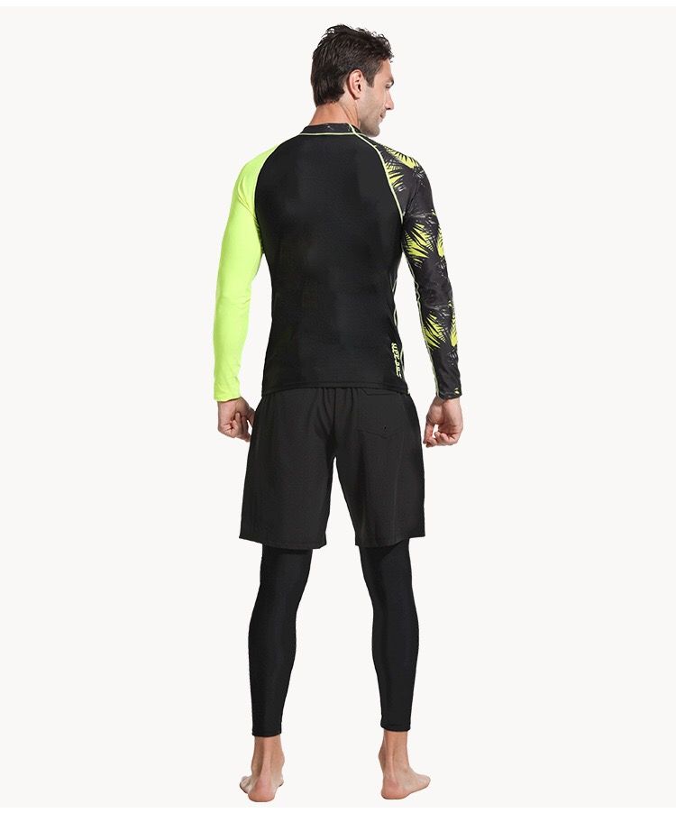 Men UPF 50+ Long Sleeve Splice UV Sun Protection Basic
