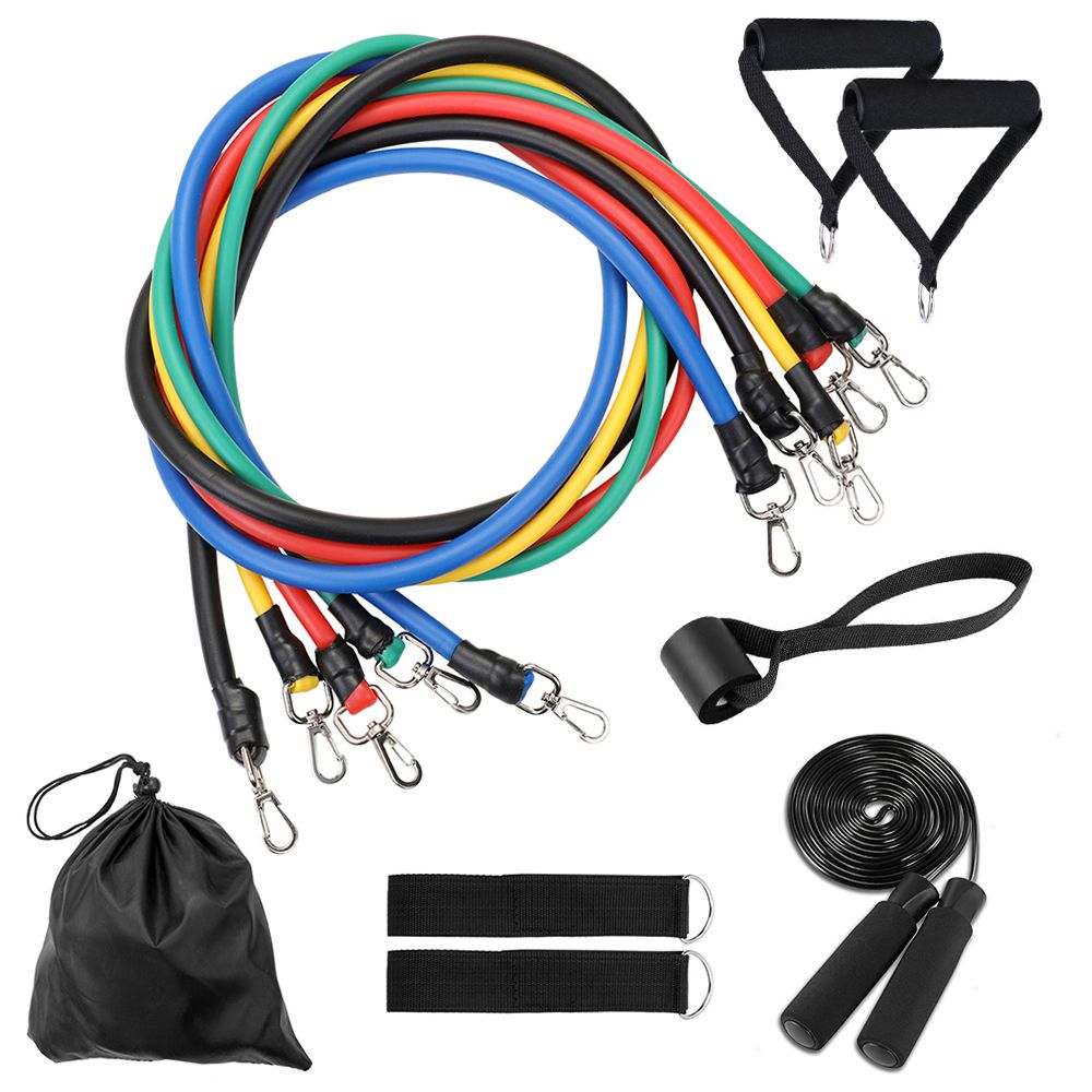 11pcs Resistance Bands Set Skipping Rope Workout Fintess