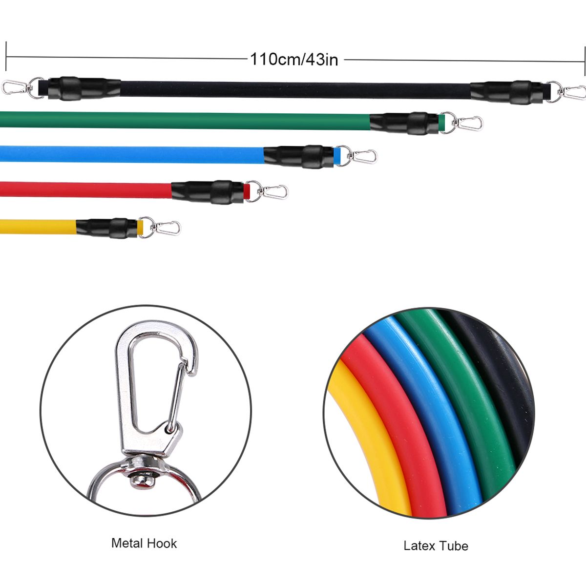 11pcs Resistance Bands Set Skipping Rope Workout Fintess