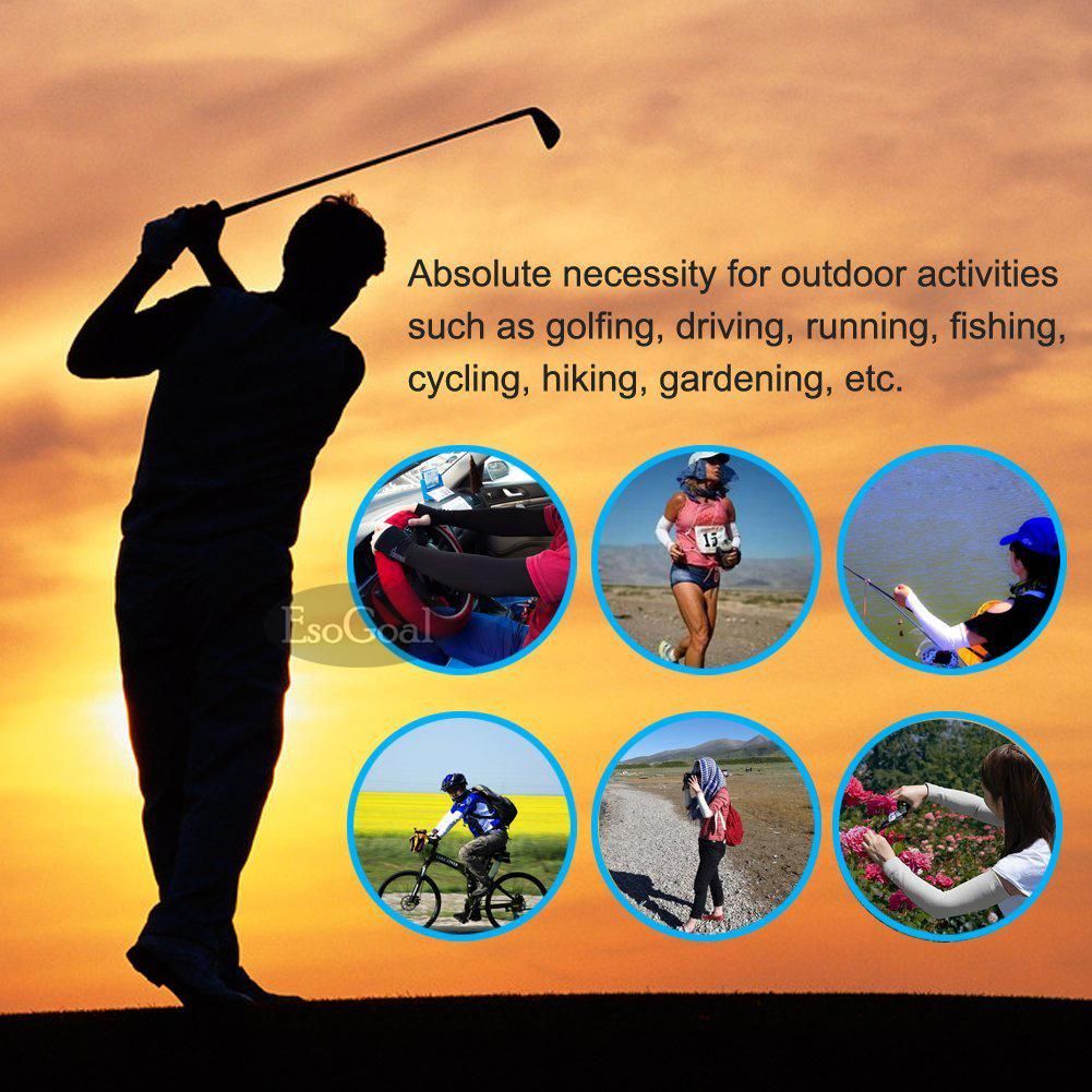EsoGoal 5-Pairs Arm Cooling Sleeves UV Sun Protection
