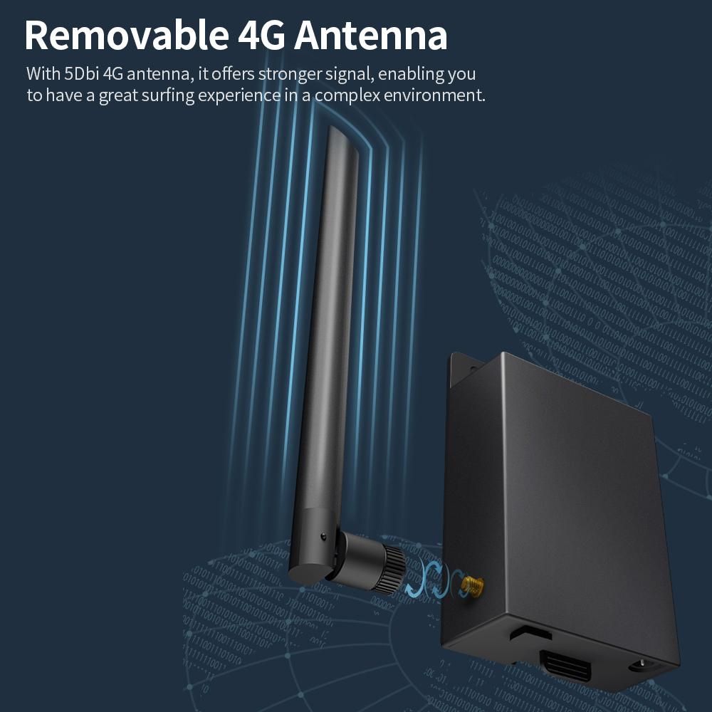 Outdoor Waterproof 4G Router with SIM Card Slot 5Dbi Antenna Wall Mount Router for IPC Max 15 Devices High Security EU Version