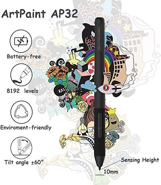 【Local Shipping& Fast Delivery】GAOMON M10K PRO Graphics DrawingTablet With Battery-Free Pen